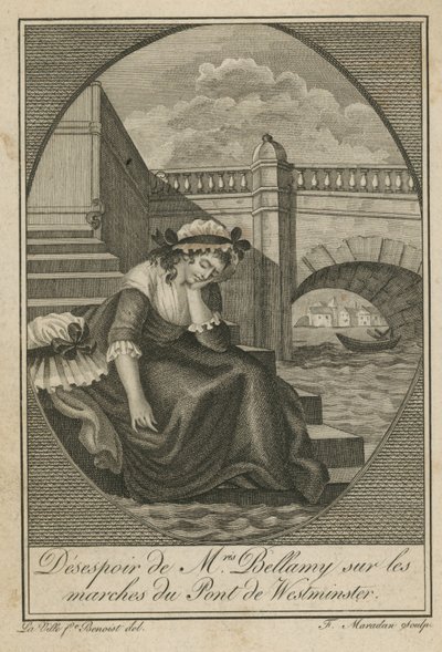Mrs Bellamy in Despair on the Steps of Westminster Bridge by English School