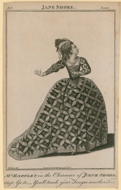 Mrs Hartley in the character of Jane Shore by English School