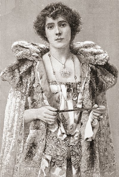Mrs Patrick Campbell (From The Strand Magazine, 1897) by English School