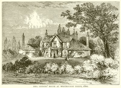 Mrs. Siddons House at Westbourne Green, 1800 by English School