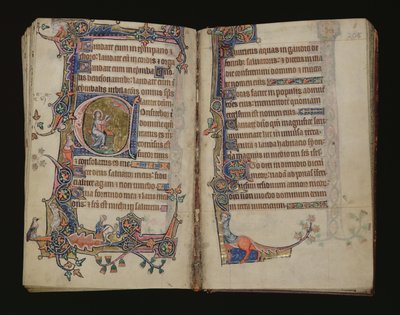 Isaiah Praying, Historiated Initial from the Macclesfield Psalter, Use of Sarum, East Anglia, c.1330 by English School