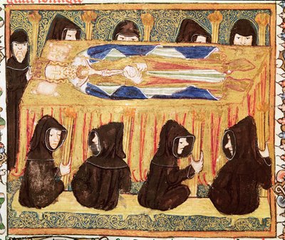Funeral of a king, from Liber Regalis by English School