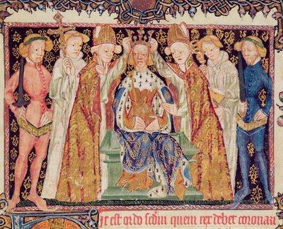 Coronation of a king, from Liber Regalis by English School