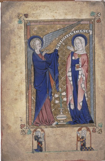 Annunciation to the Virgin, from the Grey-Fitzpayne Hours by English School