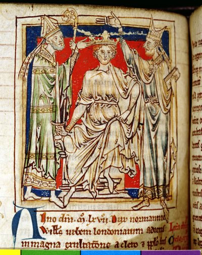 William I (1028-87) the Conqueror, miniature from Flores Historiarum, by Matthew Paris, 1250-52 by English School