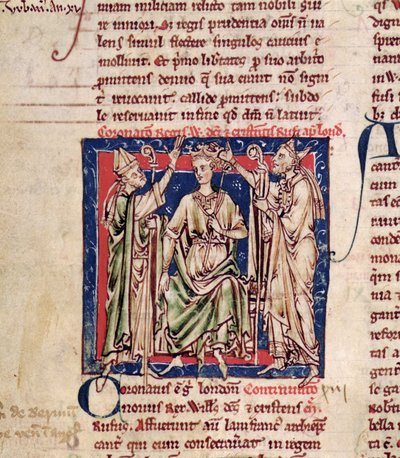 William II (c.1057-1100), miniature from Flores Historiarum, by Matthew Paris, 1250-52 by English School