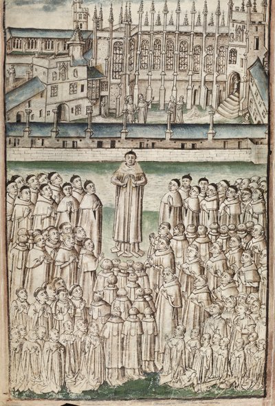 Life of William of Wykeham by Thomas Chaundler (Ms. New Coll 288, f3v) by English School