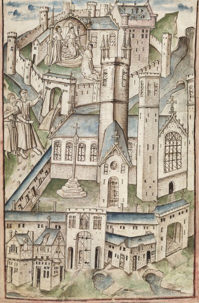 Life of William of Wykeham by Thomas Chaundler (Ms. New Coll 288, f4v) by English School