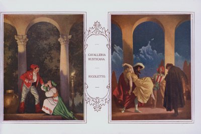 Murals in Peter Robinson restaurant: Cavalleria Rusticana, Rigoletto by English School