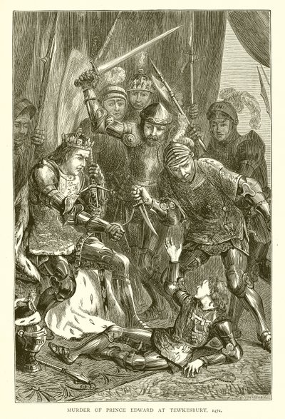 Murder of Prince Edward at Tewkesbury, 1471 by English School