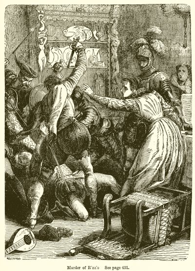 Murder of Rizzio by English School