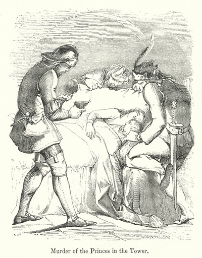 Murder of the Princes in the Tower by English School