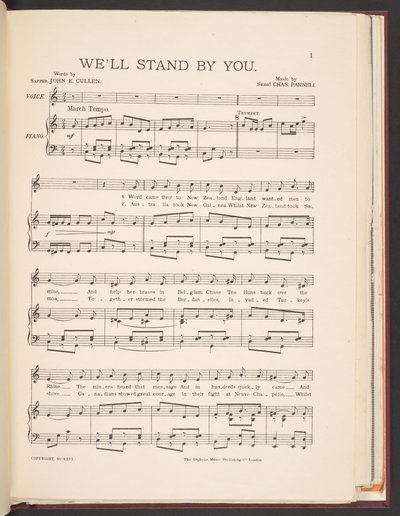 Music score of song 