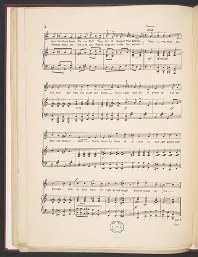 Music score of song 