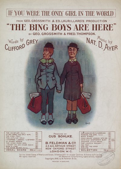 Music sheet for If You Were The Only Girl in the World by English School