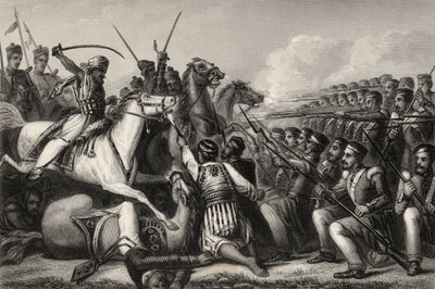 Mutineer Cavalry Attacking an Infantry Square at the Battle of Cawnpore in 1857, from 