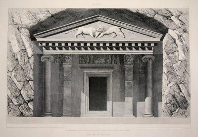 Myra - Tomb Cut in the Rock, pub. 1863 by English School