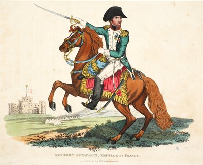 Napoleon Bonaparte, Emperor of France, Illustration from An Historical Account of the Battle of Waterloo by William Mudford, 1816 by English School