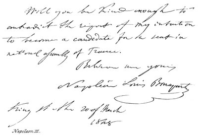 Napoleon III by English School
