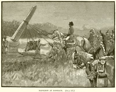 Napoleon at Rossbach by English School