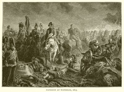 Napoleon at Waterloo, 1815 by English School