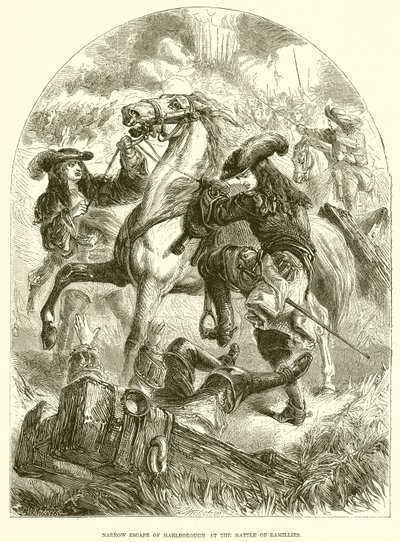Narrow Escape of Marlborough at the Battle of Ramillies by English School