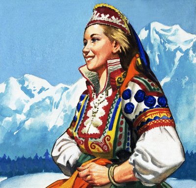 National costume of Yugoslavia by English School