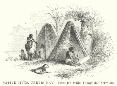 Native Huts, Jervis Bay by English School
