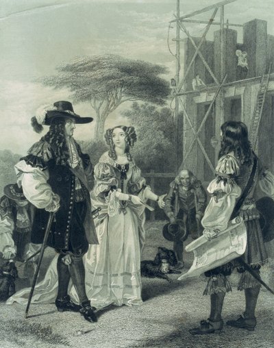 Nell Gwynn persuading Charles II to build a hospital by English School