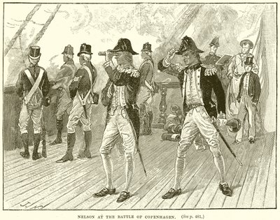 Nelson at the Battle of Copenhagen by English School