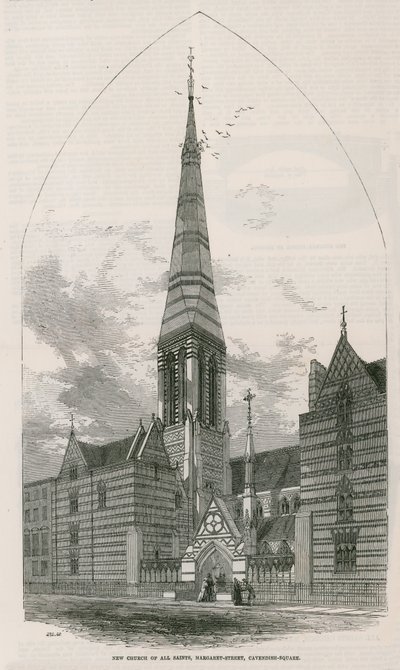 New Church of All Saints, on Margaret Street in Cavendish Square by English School