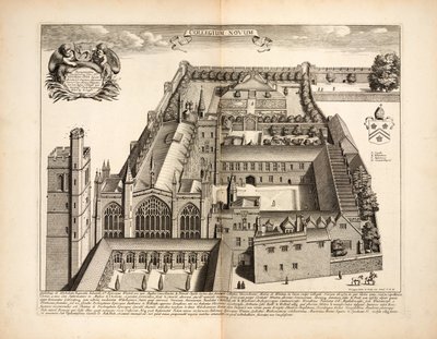 New College, plate 19 from Oxonia Illustrata by David Loggon, Oxford 1675 by English School