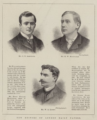 New Editors of London Daily Papers by English School