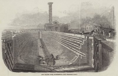 New Graving Dock, Southampton by English School