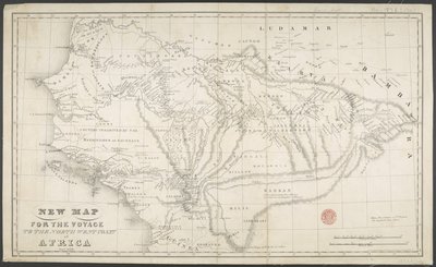 New Map for the voyage to the North West coast of Africa, Anno, drawn and printed by Dean & Munday by English School