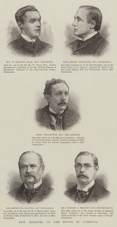 New Members of the House of Commons by English School