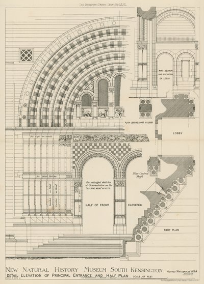 New Natural History Museum, South Kensington, London by English School