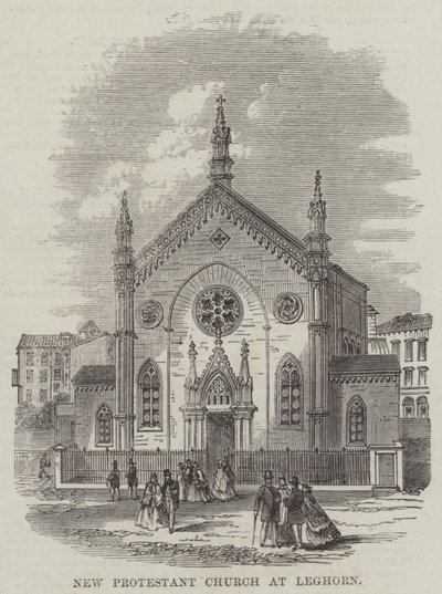 New Protestant Church at Leghorn by English School