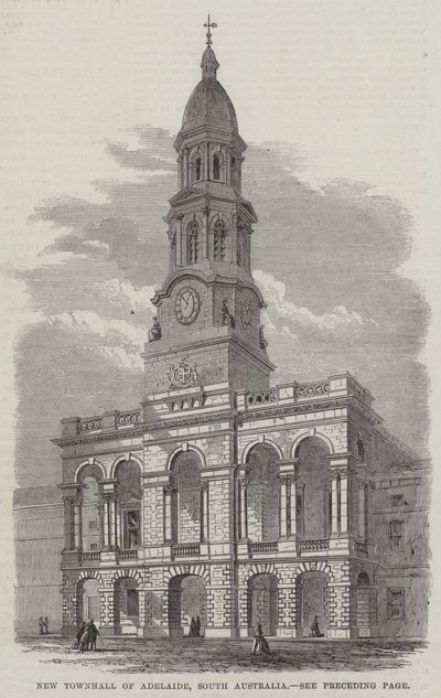 New Townhall of Adelaide, South Australia by English School
