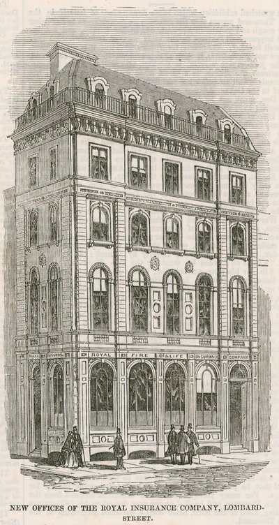 New offices of the Royal Insurance Company, Lombard Street, London by English School