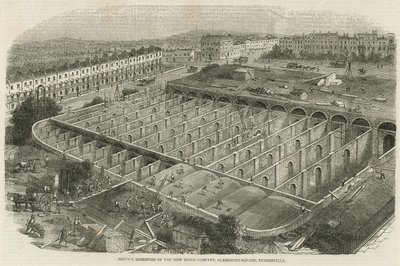 New reservoir of the New River Company, Claremont Square, Pentonville by English School