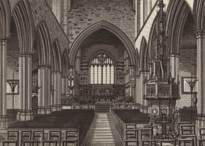 Newbury Church Interior by English School