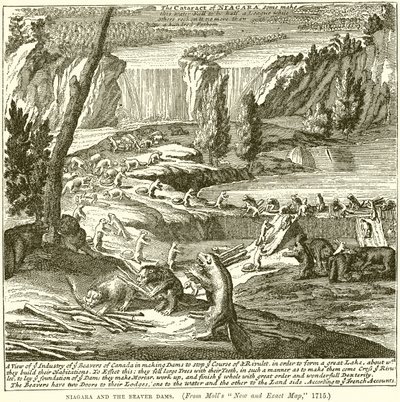 Niagara and the Beaver Dams by English School