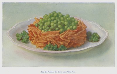 Potato Nest with Peas by English School