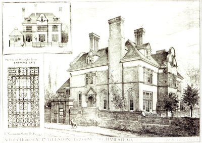 No.17 Kelston, St. Johns Avenue, from The Building News, 10th February 1882 by English School
