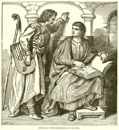 Norman Troubadour and Barge by English School