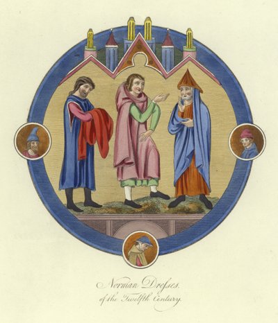 Norman dresses of the 12th Century by English School