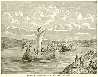 Norse Navigators in Narragansett Bay by English School