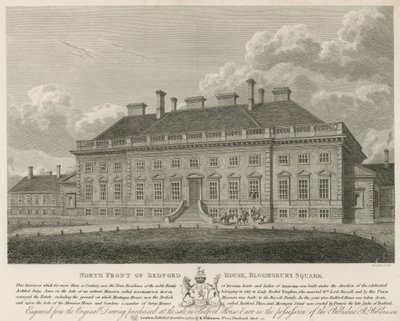 North Front of Bedford House, Bloomsbury Square, London by English School