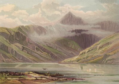 North of Wales, Snowdon from Llyn Llydaw by English School